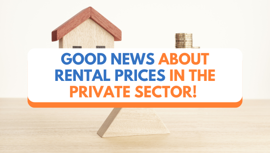 Good news about rental prices in the private sector!